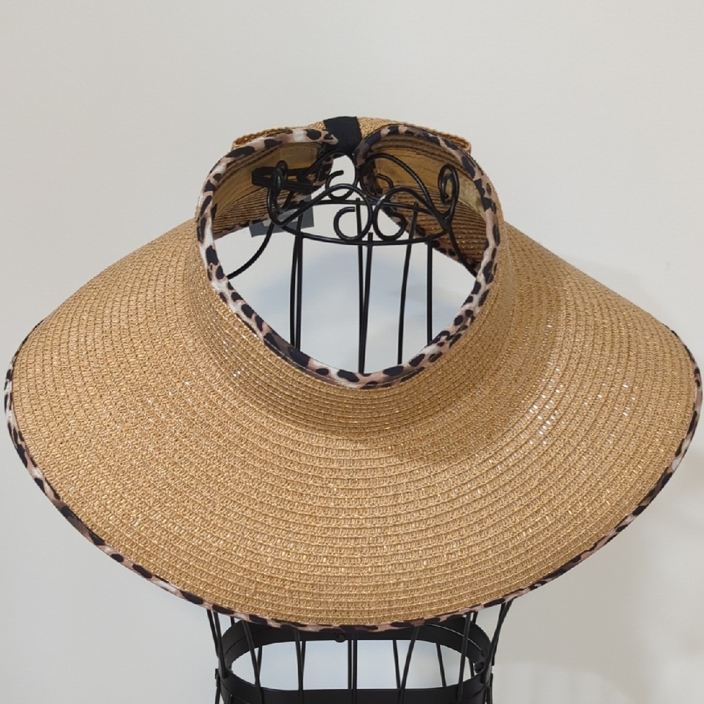 Nwt Magid Tan and Brown Wide-Brimmed Sun Hat